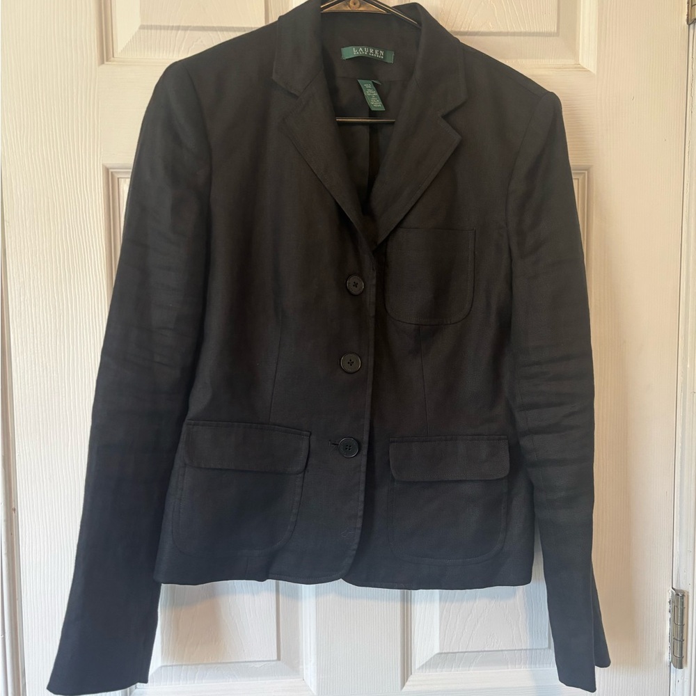 Ralph Lauren Women's Linen Black Blazer